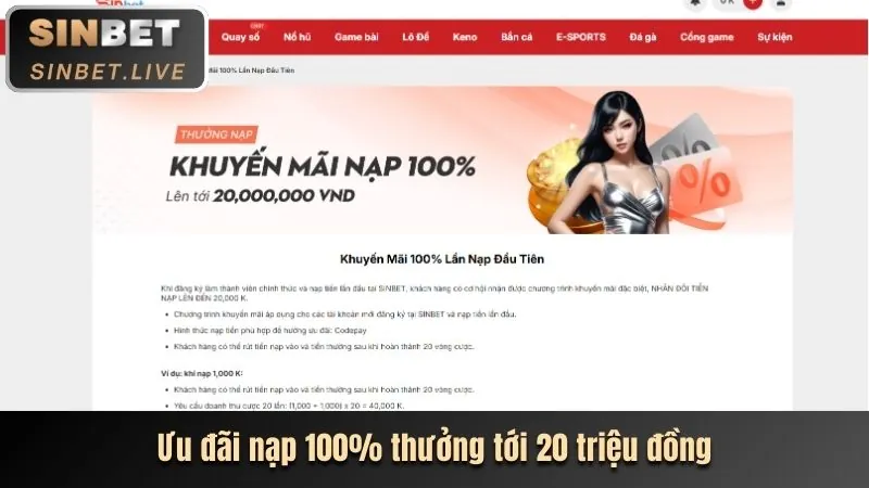 Thưởng nạp tiền hàng ngày/tuần Sbotop